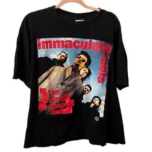 Black and Red Short Sleeve Graphic Tee